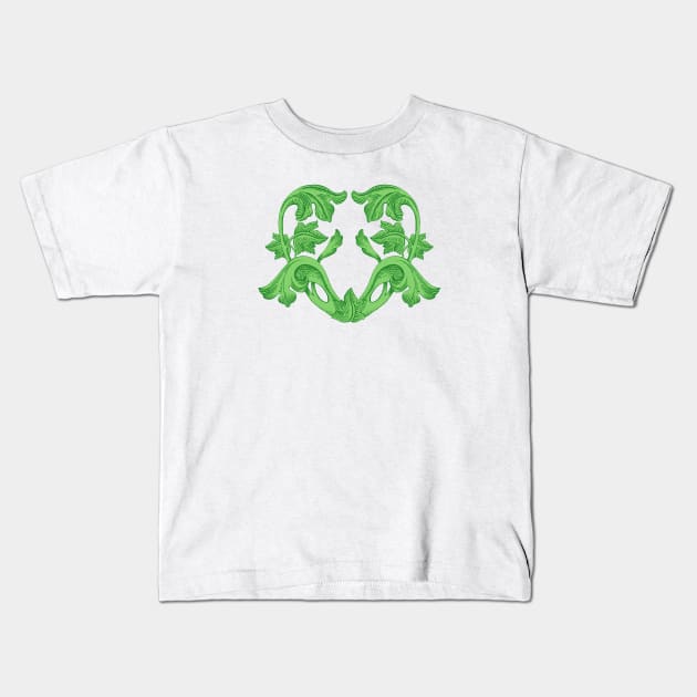 Green Heart Kids T-Shirt by BessoChicca
